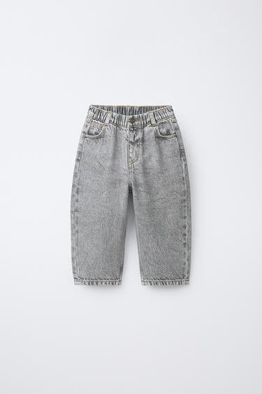 BAGGY RELAXED ACID JEANS - Grey by Zara