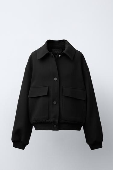POCKET BOMBER JACKET - Black by Zara - Image 0