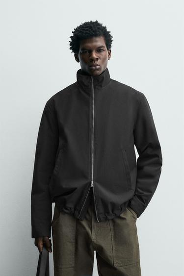 LIGHTWEIGHT REGULAR FIT OVERSHIRT - Black by Zara