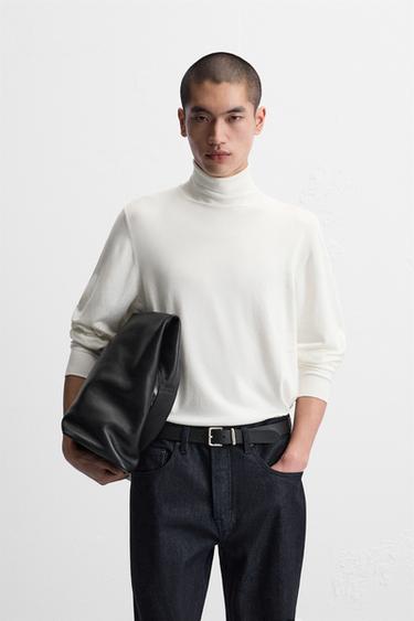 VISCOSE BLEND SWEATER - Oyster-white by Zara