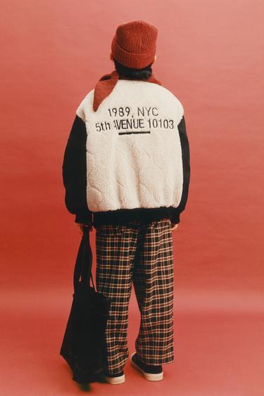 SHEARLING BOMBER JACKET - Black by Zara