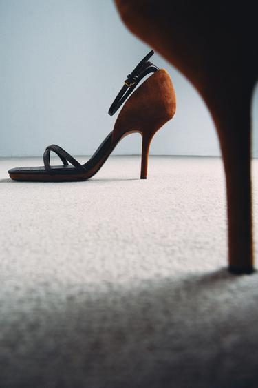 LIMITED EDITION HIGH-HEEL SANDALS - Brown by Zara
