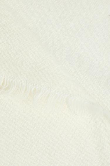 MULTIPURPOSE LINEN COTTON THROW - Oyster-white by Zara
