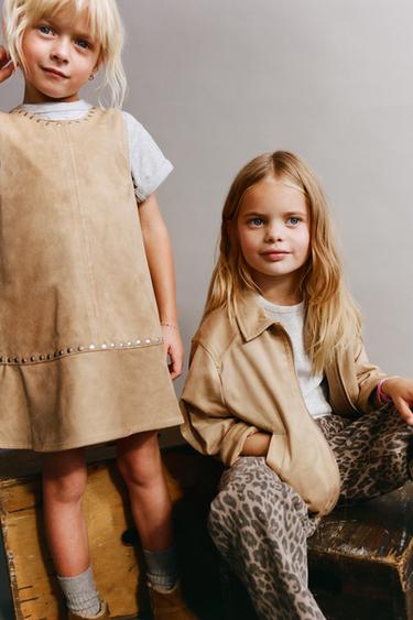 FAUX SUEDE BOMBER JACKET - Beige by Zara