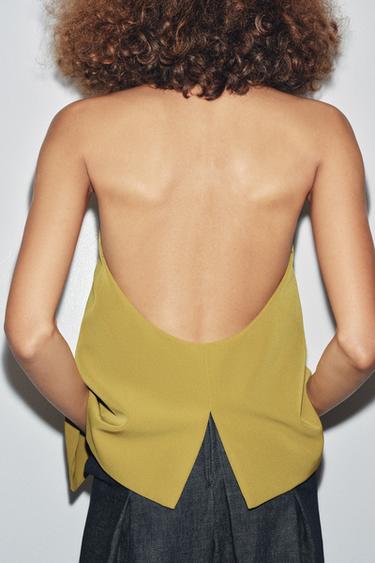 CREPE CROSSOVER TOP - Oil by Zara
