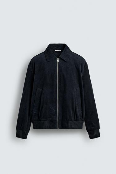 CORDUROY PADDED JACKET - Dark navy by Zara