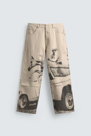 FORD © PRINTED BAGGY TROUSERS - Printed by Zara