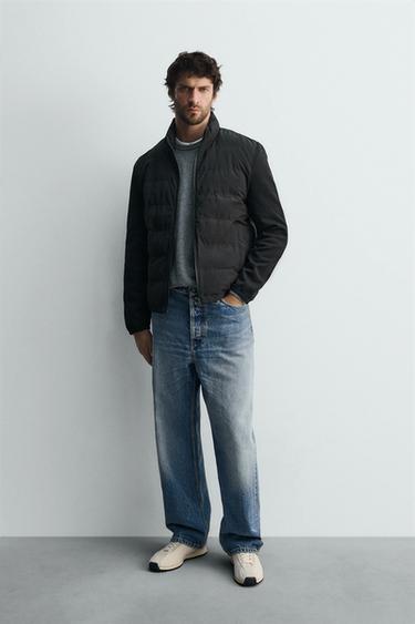 COMBINED QUILTED JACKET - Black by Zara