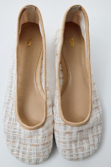 FABRIC FLAT BALLET PUMPS - Multicoloured by Zara