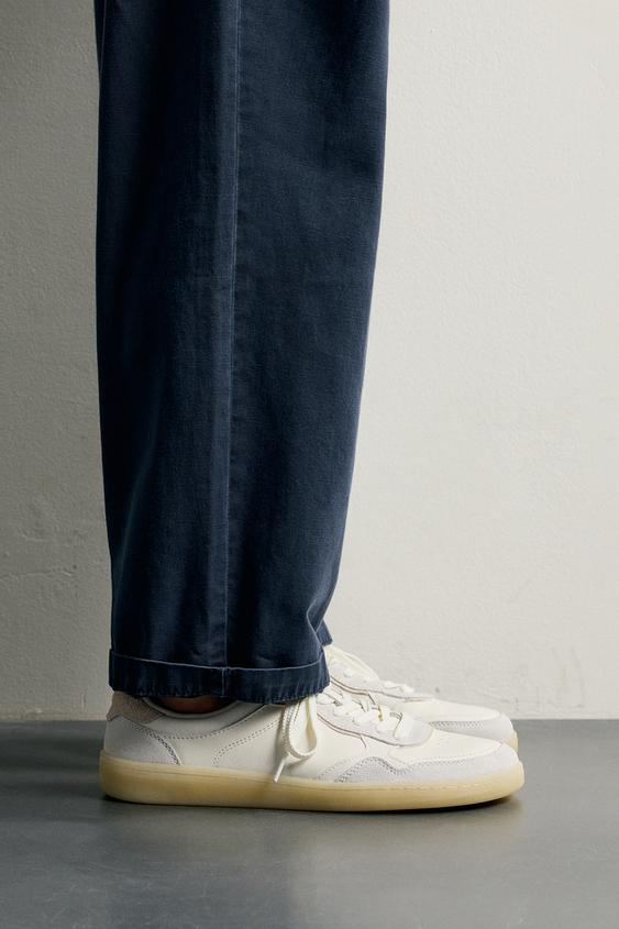 LEATHER BAREFOOT TRAINERS - White by Zara - Image 0