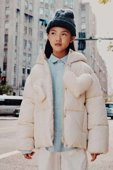 HOODED PADDED JACKET - Mid-ecru by Zara