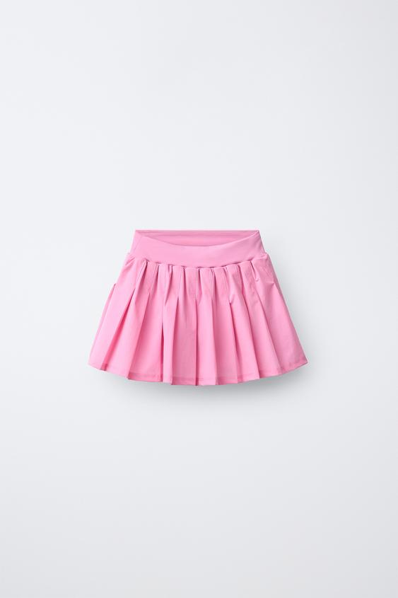 PLEATED CYCLING LEGGING SKIRT - Chalk pink by Zara - Image 0