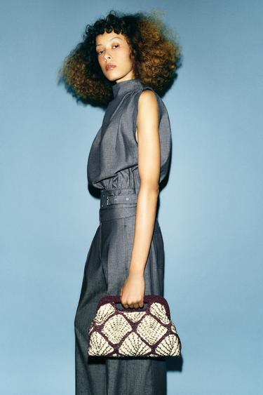 CLUTCH WITH APPLIQUE DETAIL - Multicoloured by Zara