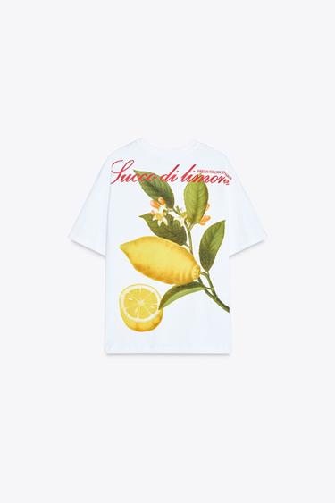 PANCRACE BESSA LEMON PRINT T-SHIRT - White by Zara