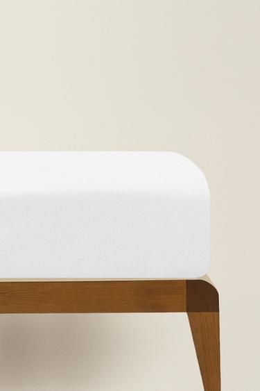 SATEEN FITTED SHEET | 30 CM HIGH (300 THREAD COUNT) - White by Zara