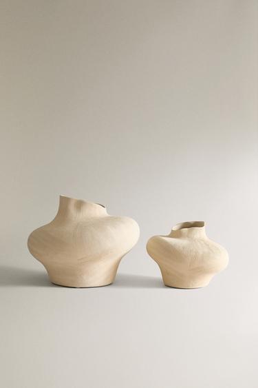 IRREGULAR CERAMIC VASE - White by Zara