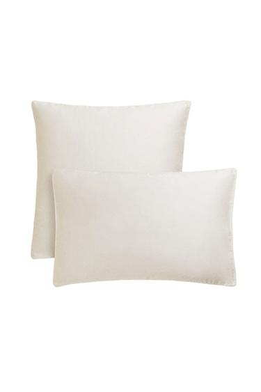 SATEEN PILLOWCASE (500 THREAD COUNT) - Light beige by Zara
