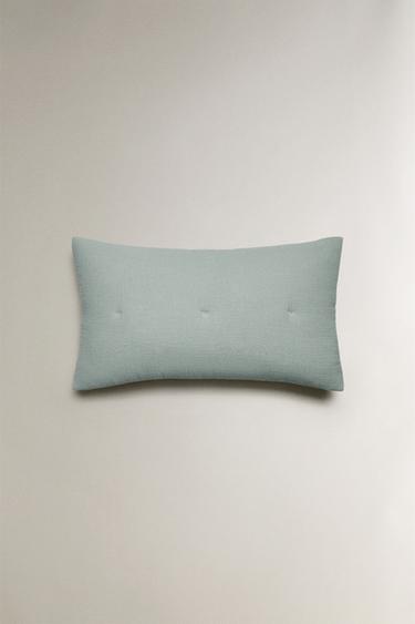 CHILDREN'S PLAIN MUSLIN CUSHION COVER - Green by Zara