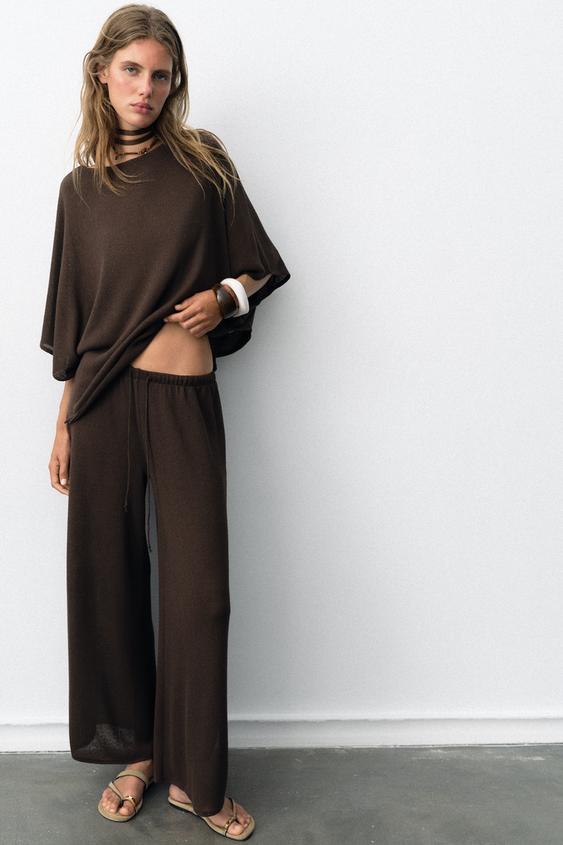 RUSTIC TROUSERS WITH VENTS - Brown by Zara - Image 0