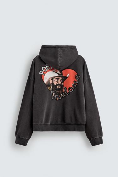 POST MALONE™ HOODIE - Black by Zara