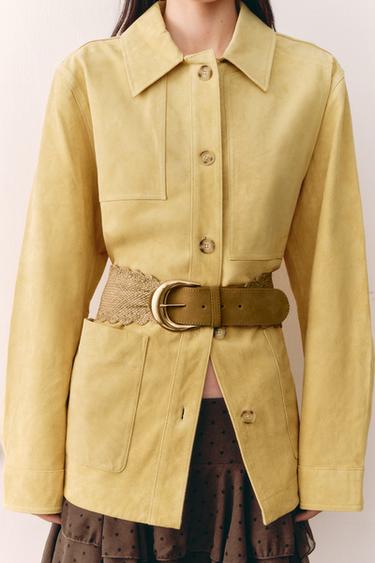COMBINED RAFFIA BELT - Beige by Zara