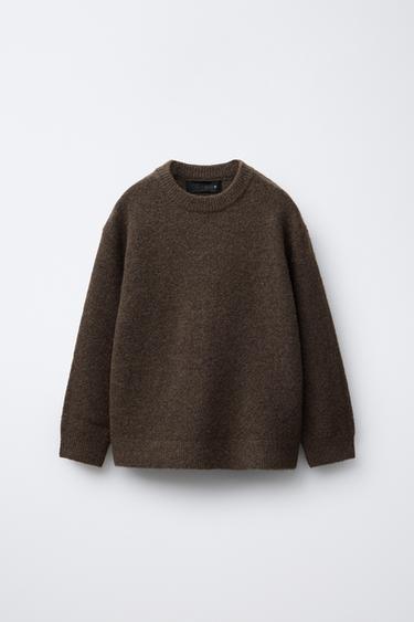 SOFT WOOL KNIT SWEATER - Brown by Zara