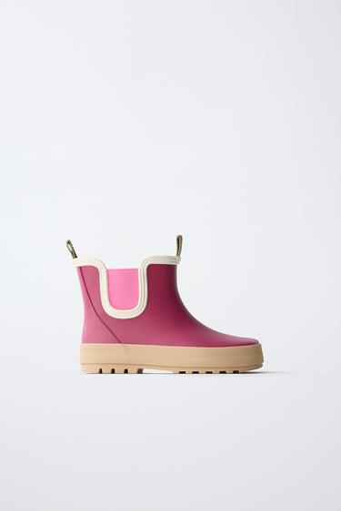 CONTRAST WELLIES - Pink by Zara