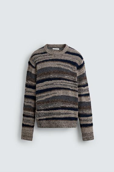 STRIPED JACQUARD SWEATER - striped by Zara