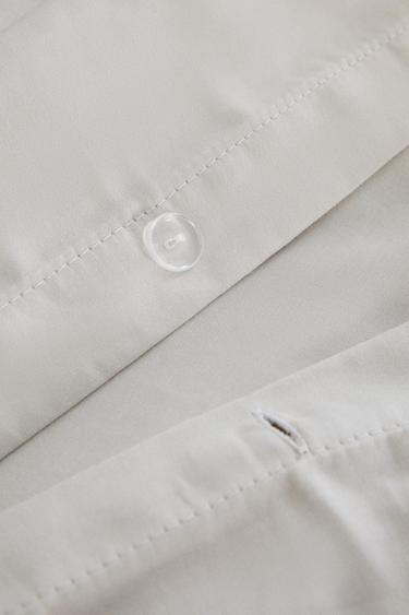 SATEEN DUVET COVER (300 THREAD COUNT) - Pearl grey by Zara
