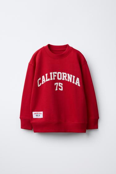 SLOGAN JOGGING SWEATSHIRT - Red by Zara