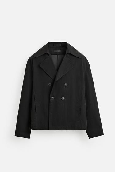 CROPPED TRENCHCOAT - Black by Zara