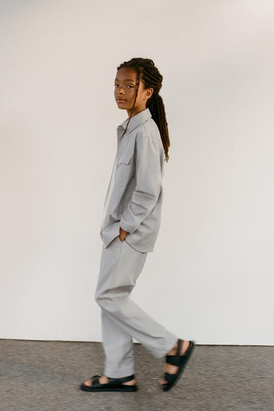 POCKET OVERSHIRT - Pearl grey by Zara - Image 0