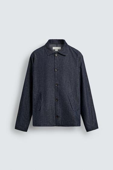 RELAXED FIT DENIM OVERSHIRT - Blue / Indigo by Zara