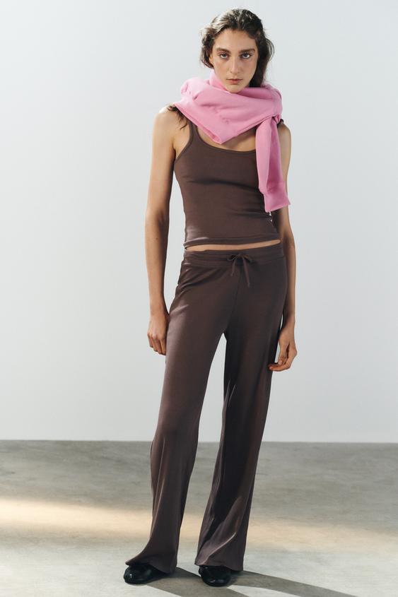 MODAL COTTON STRAPPY TOP - Purple by Zara - Image 0