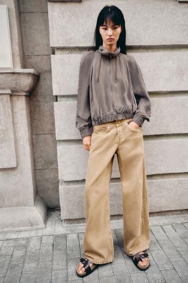 ZW COLLECTION FLOWY BOMBER JACKET - Taupe grey by Zara - Image 0