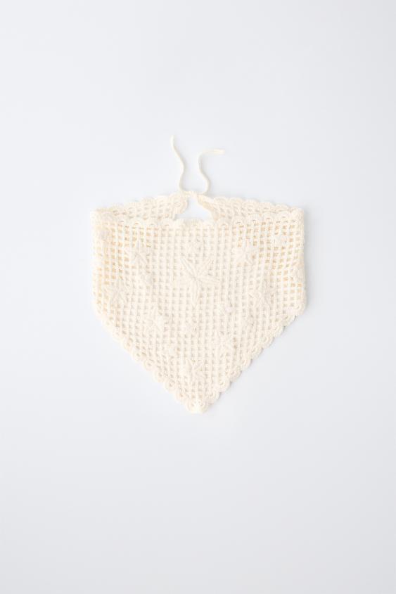 STAR CROCHET BANDANA - Ecru by Zara - Image 0