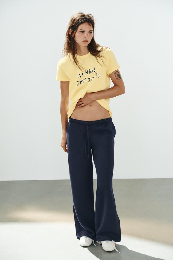 YELLOW SLOGAN T-SHIRT - Yellow by Zara - Image 0