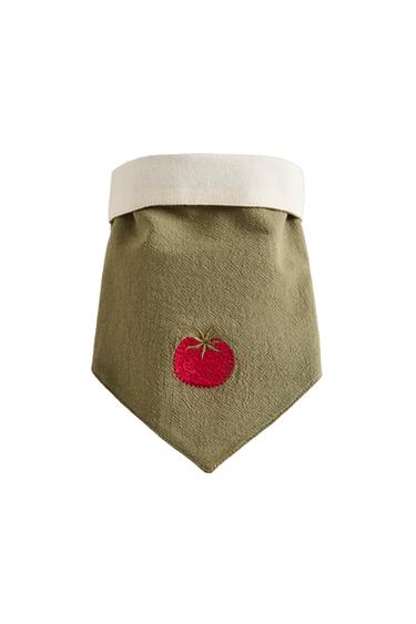 REVERSIBLE TOMATO PET BANDANA - Green by Zara