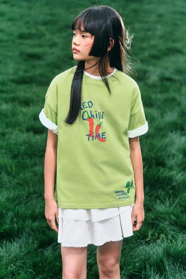 PRINTED T-SHIRT - Lime by Zara