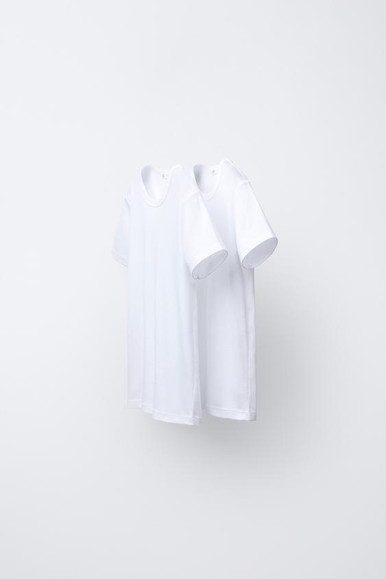 2-PACK OF SHORT SLEEVE T-SHIRTS - White by Zara - Image 0