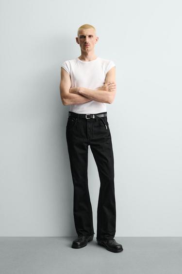 FLARE FIT JEANS - Black by Zara
