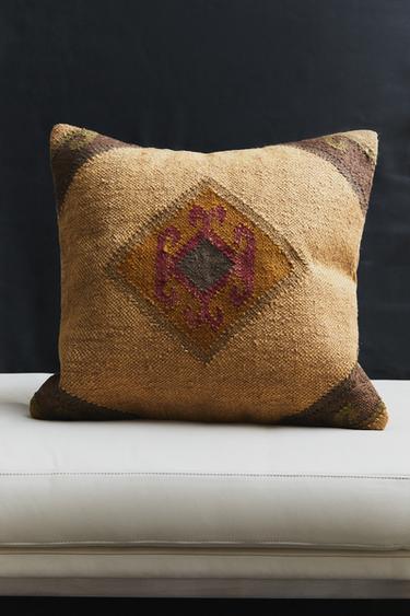 KILIM CUSHION COVER - Mustard by Zara