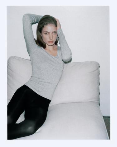 LONG SLEEVE T-SHIRT - Grey marl by Zara