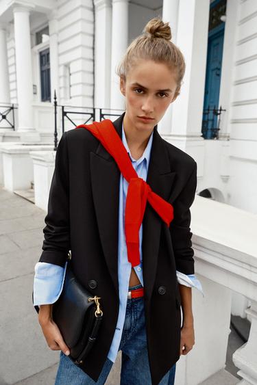 OVERSIZED DOUBLE-BREASTED BLAZER - Black by Zara