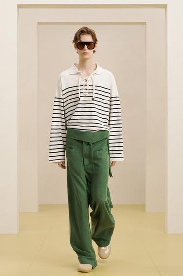 STRPPD TSHRT CRDS - White / Navy by Zara