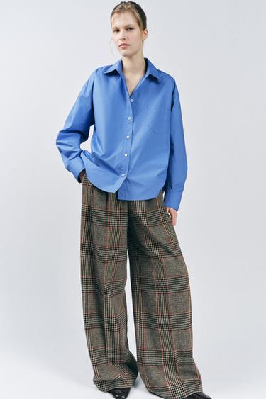 ZW COLLECTION OVERSIZE POPLIN SHIRT - Blue by Zara - Image 0