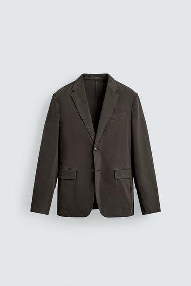 WASHED EFFECT SUIT BLAZER - Taupe grey by Zara