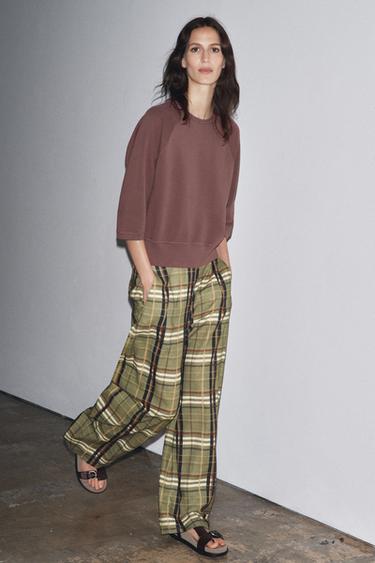 RAGLAN SLEEVE SWEATSHIRT - Dark pink by Zara