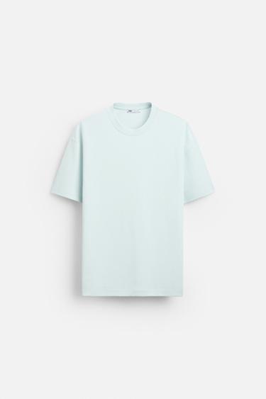 BASIC REGULAR FIT T-SHIRT - Sky blue by Zara