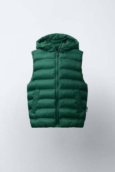 ULTRALIGHT WATER-REPELLENT GILET - Green by Zara